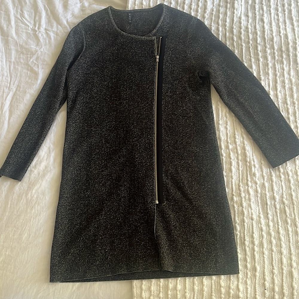 Theory zippered sweater coat S/M